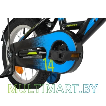 Детский велосипед Novatrack Forest 141FOREST.BK21 (черный/синий, 2021) картинка 5